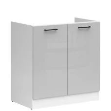 Cabinet under the sink JUNONA LINE DK2D/80/82 BRW light gray gloss